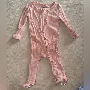 Caden Lane Pink Ruffled KidsPajama Set